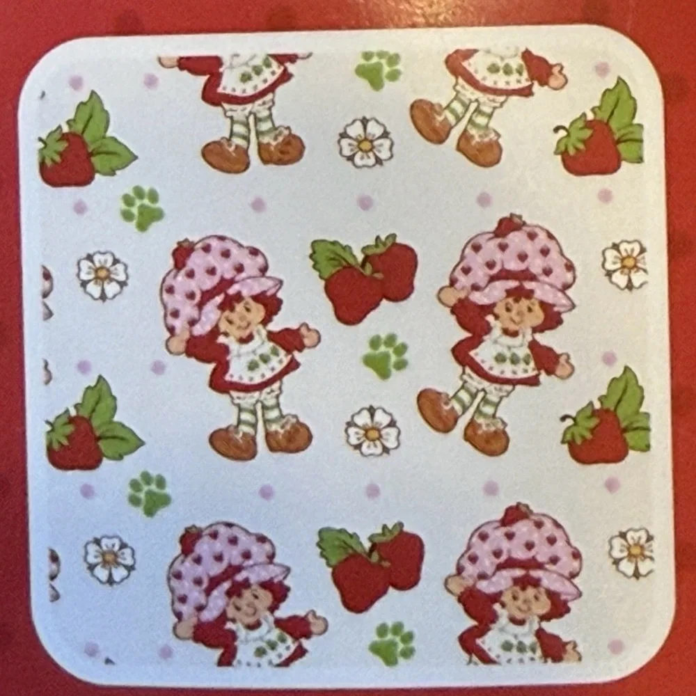 Strawberry Shortcake Pet Blanket 40”x50” White Plush Fuzzy